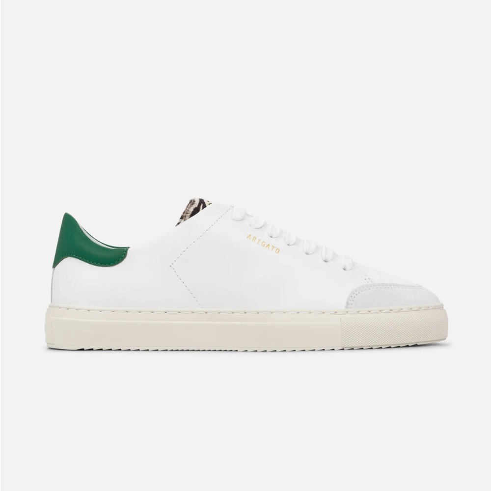 Axel Arigato Clean 90 Triple Sneakers Green and Off White Womens Size 9